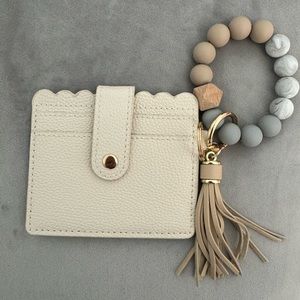 Silicone Beaded Bracelet Wristlet Keychain